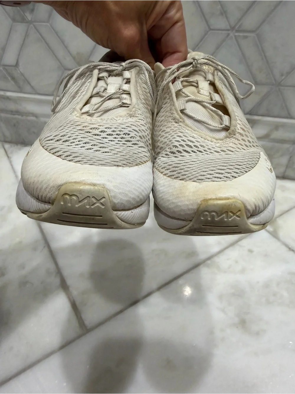 Size 12 Kids Nike Air Max White Sneaker Shoes